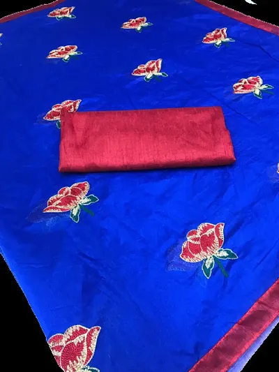 Beautiful Chanderi Saree With Blouse Piece For Women