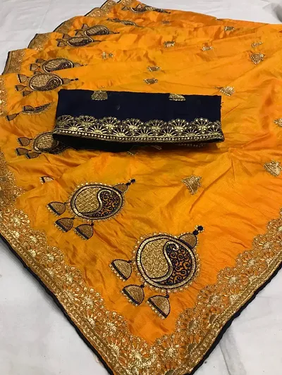 Partywear Sana Silk Embroidered Sarees