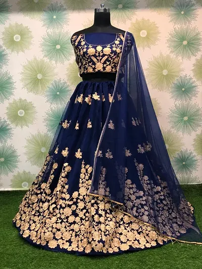 Stylish Silk Blend Lehenga Choli Set For Women