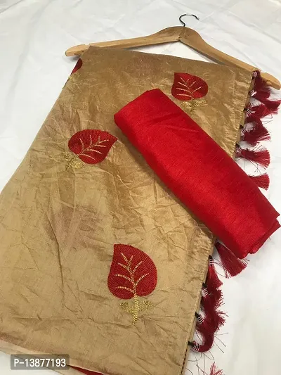 Beautiful Chanderi Cotton Saree With Blouse Piece For Women