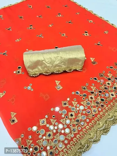 Beautiful Georgette Saree With Blouse Piece For Women