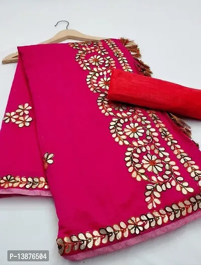 Beautiful Chanderi Cotton Saree With Blouse Piece For Women-thumb0