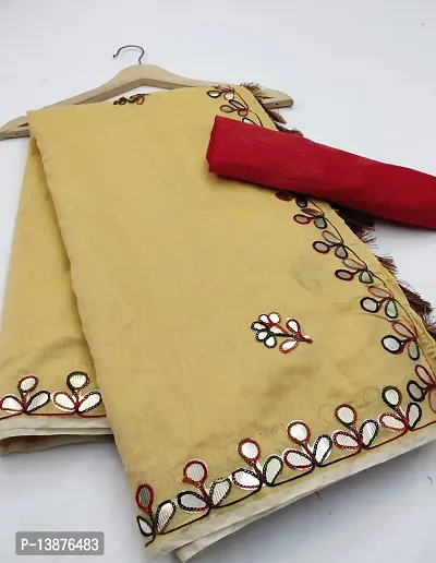 Beautiful Chanderi Cotton Saree With Blouse Piece For Women