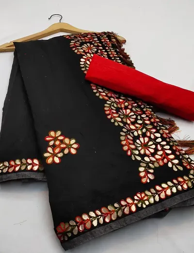 Beautiful Chanderi Saree With Blouse Piece For Women