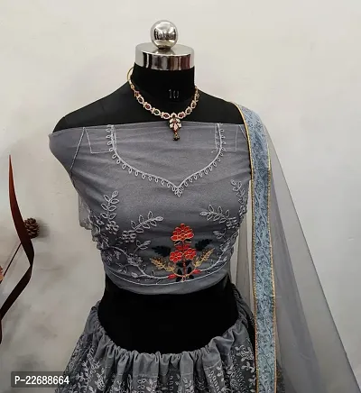 Stylish Silk Blend  Lehenga Choli Set For Women-thumb2