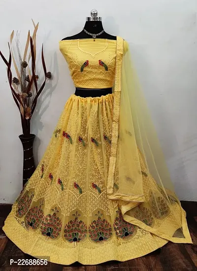 Stylish Silk Blend  Lehenga Choli Set For Women-thumb0