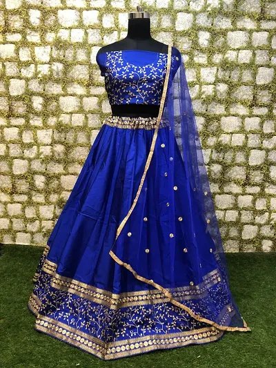 Stylish Silk Blend Lehenga Choli Set For Women