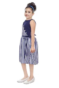 DIGIMART Girl's A-Line Knee Length Dress (_Blue_8-9 Years)-thumb1