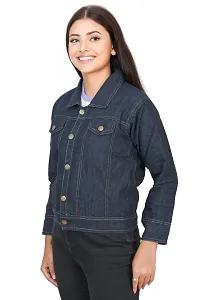 Fariha Fashions Denim Jeans Regular Winter Wear Black Jacket-thumb3