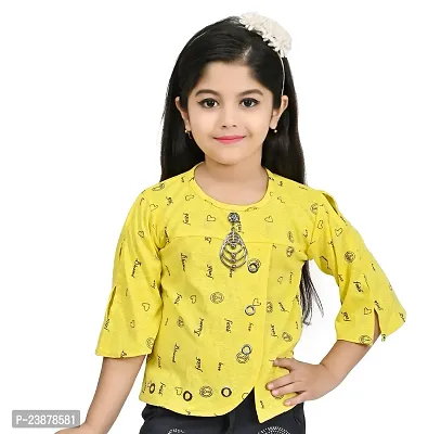 Classic Cotton Blend Top For Girls-thumb0