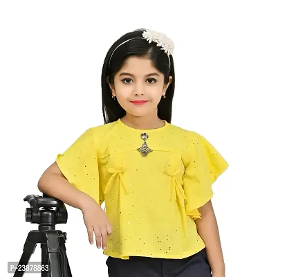 Classic Cotton Blend Top For Girls-thumb2