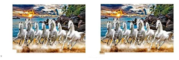Running Horses Painting Frame  Pack of 2