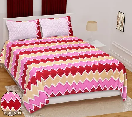 Comfortable Cotton Queen Bedsheet with Two Pillow Covers