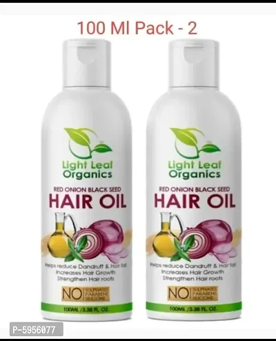 LIght Leaf Organic Red Onion Hair OIL 100 ML Pack 2-thumb0