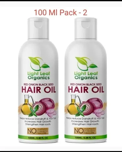 LIght Leaf Organic Red Onion Hair OIL 100 ML Pack 2
