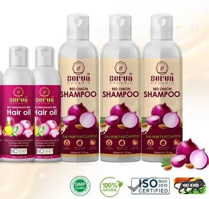 Serva organic hair oil and Shampoo 2 oil and 3 shampoo