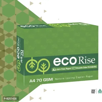 Eco Rise A4 Size 500 Sheet 70 gsm Multipurpose Paper  (Set of 1, White)-thumb0