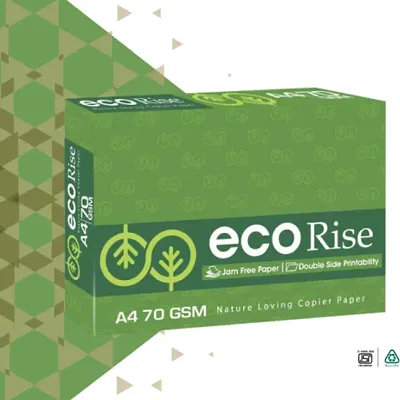 Eco Rise A4 Size 500 Sheet 70 gsm Multipurpose Paper  (Set of 1, White)