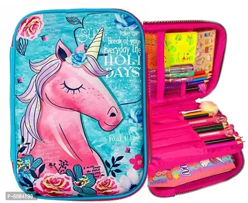 Unicorn Hardtop EVA Pencil Pouch Case with Compartments-thumb2