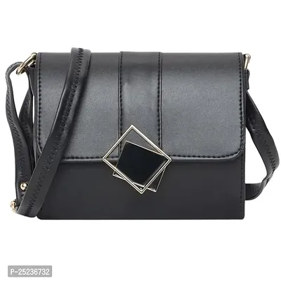 Stylish Synthetic Black Handbags For Women