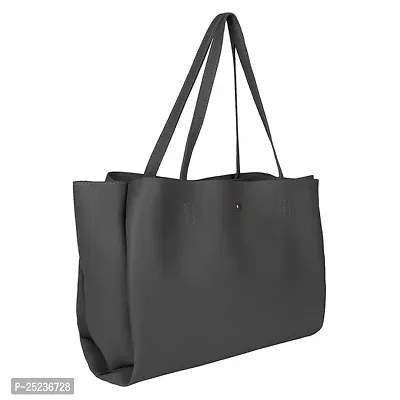 Stylish Synthetic Black Handbags For Women-thumb0
