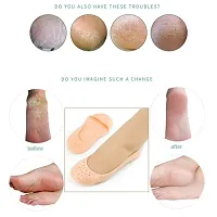Anti Crack Full Length Silicone Foot Protector Moisturizing Socks for Foot-Care and Heel Cracks, socks for cracked feet, heel pad for heel pain, anti crack heel socks (Full Heel)-thumb3