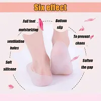 Anti Crack Full Length Silicone Foot Protector Moisturizing Socks for Foot-Care and Heel Cracks, socks for cracked feet, heel pad for heel pain, anti crack heel socks (Full Heel)-thumb4