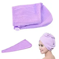 Hair Towel Wrap Absorbent Towel Hair-Drying Quick Dry Shower Caps Bathrobe Magic Hair Warp Towel Super Quick-Drying Microfiber Bath Towel Hair Dry Cap Sal (MULTI) - 1 pcs-thumb2