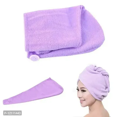Hair Towel Wrap Absorbent Towel Hair-Drying Quick Dry Shower Caps Bathrobe Magic Hair Warp Towel Super Quick-Drying Microfiber Bath Towel Hair Dry Cap Sal (MULTI) - 1 pcs-thumb3