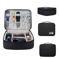 Electronics Accessories Organizer Travel Gadget Bag Pouch Carrying Case for Chargers Hard Disk Adapters Cables - 1 pcs-thumb3