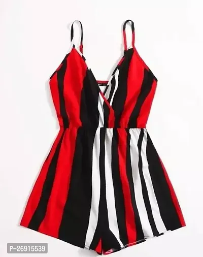 Elegant Rayon Striped Jumpsuits For Girls-thumb0