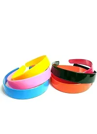 Multi Plastic Hair Band- Set Of 12-thumb2