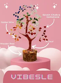 Seven Chakra Stone Crystal Gemstone Tree Bonsai Fortune Money Tree Showpieces Feng Shui Vastu Items for Positive Energy Spiritual Gifts 7 Chakra Natural-thumb3