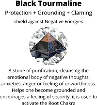 VIBESLE Black Tourmaline Orgone Pyramid with Crystal Point  Copper Coil for Meditation Reiki Healing | Vastu Correction | Meditation Home Decor Size: 3-3.5inch-thumb3