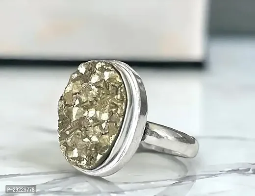 Original Pyrite Stone Ring  Pendant for Women with Certified Pyrite Bracelet for Men and Women and Real Pirate Stone Crystal Ring only For Women-thumb4