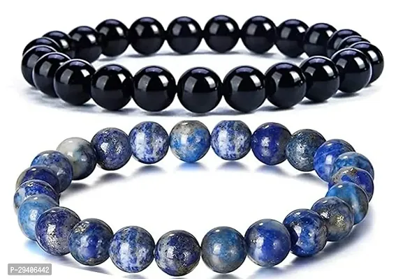 8MM Natural Healing Crystals Bracelets for Men Women Beaded Bracelets 2PCS