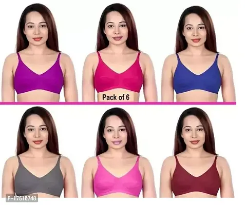 Stylish Multicoloured Cotton Solid Everyday Bras For Women-thumb0