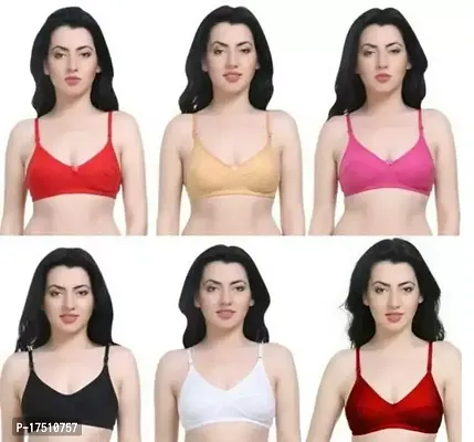 Stylish Multicoloured Cotton Solid Everyday Bras For Women-thumb0