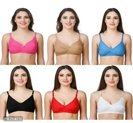 Stylish Multicoloured Cotton Solid Everyday Bras For Women-thumb0