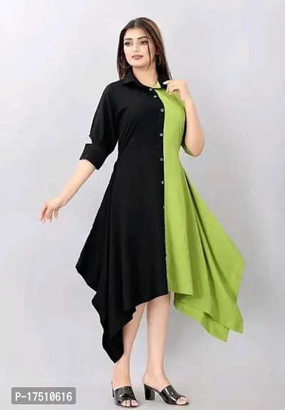 A-Line Multicoloured  Crepe Kurta For Women-thumb0