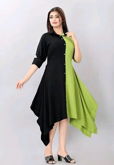 A-Line Crepe Kurta For Women