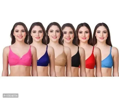 Stylish Multicoloured Cotton Solid Everyday Bras For Women-thumb0