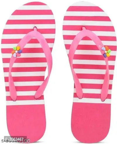 Women's Multicoloured Canvas Striped Slippers-thumb0
