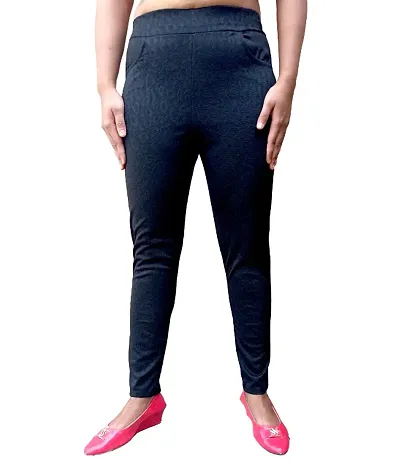 Oyshome Cotton Blend Jegging for Women/Girls Stretchable Ankle Length Black Jeggings Waist Size 28 to 32 Pack of 1