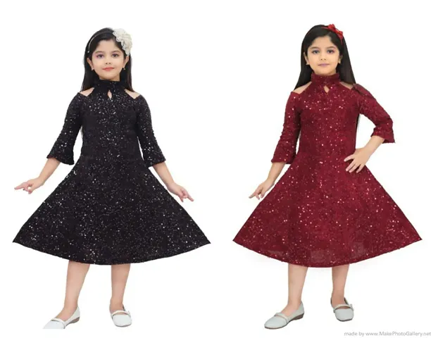 Stylish Georgette Frocks For Girl Pack Of 2