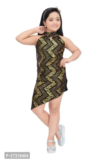 Stylish Multicoloured Georgette Tube Dress For Girl