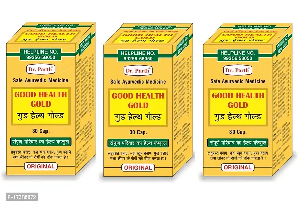 Dr. Parth Good Health Gold Ayurvedic Capsules 30 Pack Of 3