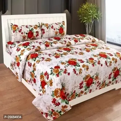 Classic Microfiber Double Bedsheet with Pillow Cover-thumb0