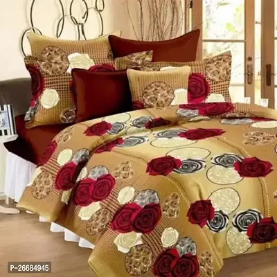 Classic Microfiber Double Bedsheet with Pillow Cover-thumb0