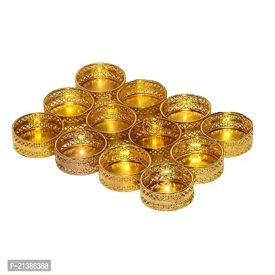 Aroomantrade; Set of 24 Golden Small Tea Light Holder For Diwali Decoration,Home Decoration-thumb0